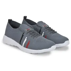 Aqualite Men RUFTAR-103 Shoes, D.Grey/Red, 8 UK/India