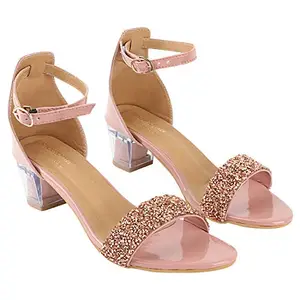 Do Bhai Women and Girls Peach Ankle Strep Fashion Sandal UK5
