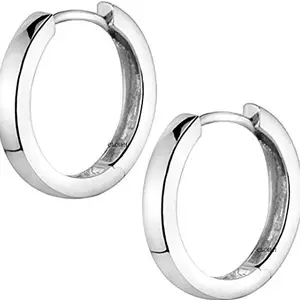 Eloish Sterling Silver Earrings for Men and Women. Sterling Silver Hoop Earrings. Unisex Earrings.