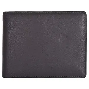 Leatherman Fashion LMN Genuine Leather Brown Unisex Bifold Wallet 4 Card Slots
