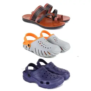 DRACKFOOT Men's Sandals | Lightweight Wear| Stylish & Easy to Wear For Men's GR-SAN-(3-COMBO)-3151-3150-3121-8