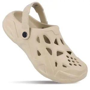 WALKAROO Men's Stylish EVA Clogs | Adjustable Strap |Durable & Comfortable |Perfect Casual Outfit|WC8763 Khaki