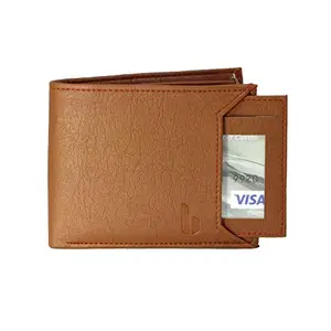 Buko Style Two Fold Men's Wallet with Removable ID Slot (Brown)