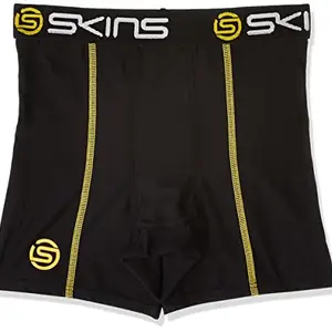 SKINS Sport Short BIOACCELERATION Technology Black with Yellow Stitching