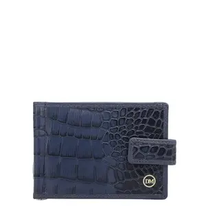 Da Milano Leather Money Clip - Blue (10004D)