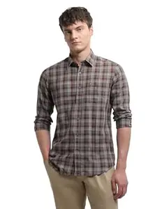 Arrow Sports Arrow Sport Men's Chelsea Slim fit sage & Sun Shirt