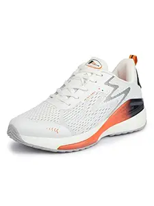 ABROS Men's Gloster ASSG1218 Sports Shoes_White/Orange_8UK