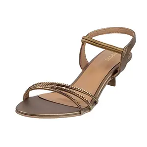 Mochi Womens Synthetic Antic Gold Sandals (Size (4 UK (37 EU))