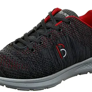 Bourge Men's Loire-z2 Grey and Red Running Shoes-9 UK (Loire-6-Grey-09)