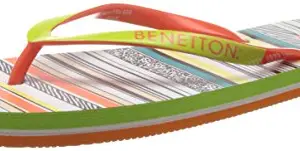United Colors of Benetton Women's Orange 902 Flip-Flops and House Slippers - 8 UK/India (42 EU)