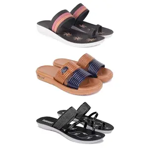 Women's Comfortable Sandal,Casual Lightweight Sandal for Everyday Wear | PCR-(3-COMBO)-1992-1981-1946-7-EURO-38