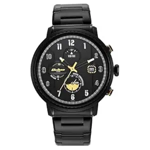 Titan Octane Aerobatics Quartz Chronograph with Date Black Dial Black Stainless Steel Strap Watch for Men - NT1857NM01