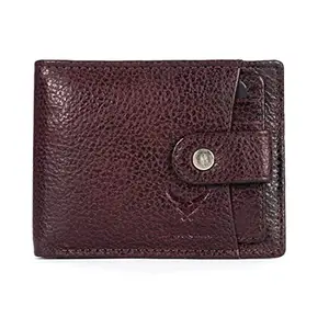 REDHORNS Genuine Leather Wallet for Men | RFID Protected Mens Wallet with 8 Credit/Debit Card Slots | Slim Leather Purse for Men (RD344R12_Cherry)