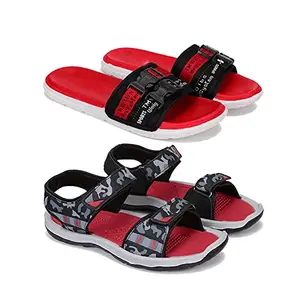 Bersache Bersache Chappal for Men Casual Slippers,Slides,Water Proof for Men Stylish Perfect FILP-Flops for Walking Slippers (Multicolour) (Pack of 2) Combo(MR)-1695-1077