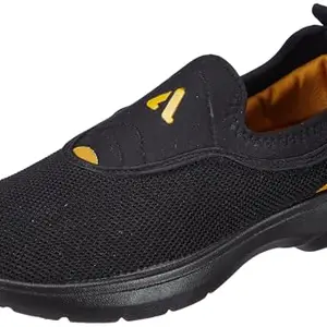 Aqualite Men PLS-702 Casual Shoe, Black/Mustard, 7 UK/India