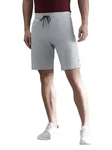 CROCODILE Men Solid Track Shorts | Comfort Fit | Mid Rise | Drawstring Waist | Above Knee Length | Casual Sports Lounge Shorts