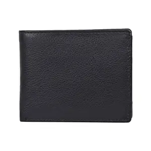 Leatherman Fashion Genuine Leather Black Color Unisex Wallet(6 Slots)