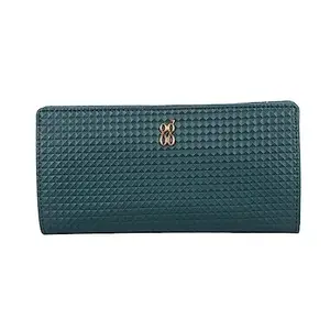 Baggit Women Green Wallet Large Size | Ladies Stylish Purse Bag | Credit Card Money Holder