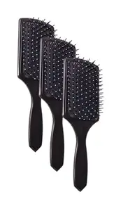 Professional Hair Detangling Comb Combo Set, 3-Piece, Black