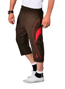 VEGO Mens Cotton Three by Fourth, 3/4, Capri, Three Quarter