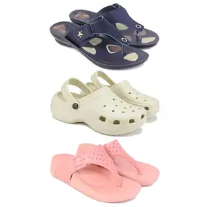 Trendy Open-Toe Sandals for Women – Soft Padded Footbed, Summer Wear | (COMBO-3)-1973-OO8-1986-5-EURO-36