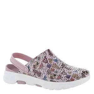 Skechers womens GO WALK 5 FOAMIES - PUP LIFE LAVENDER SANDAL -7 UK (10 US) (111013)