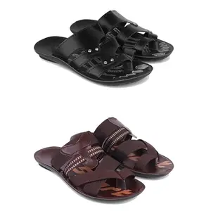 Men's Sandals | Lightweight Wear| Stylish & Easy to Wear For Men's M-(COMBO-2)-3126-3127-9