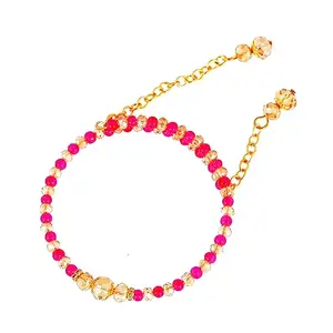 brown leaf Bracelet Rakhi Band for Your bhabhi, Sister With Roli Tilak Pack (1)