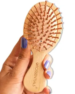 OROSSENTIALS Travel Friendly Wooden Hair Comb Brush (ORO-015)