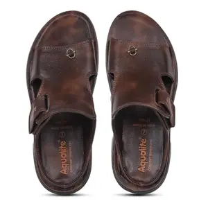 Aqualite Men PS-23 Sandal, Black/Brown, 7 UK/India
