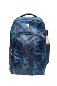 REGENT 100% natural Polyster BackPack Bag | 3 Compartment Zip Closure Bag for men and women|Stylish and Casual Bag with Adjustable Straps|Lightweight Laptop Bag|Color-Military Blue