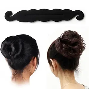 THE GLAM NIYATI 1Pc Hair Donut Bun Maker Magic Clip Twist Turn And Tie HairStyler Sponge Curler Pad Hair Bun Shaper Hair Accessory DIY Styling Tool