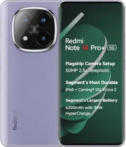 Redmi Note 14 Pro+ 5G AI Smartphone (Phantom Purple, 12GB RAM + 512GB Storage) | Snapdragon 7s Gen 3 Processor | AMOLED Display | Dual Nano-SIM | 6200mAh Battery