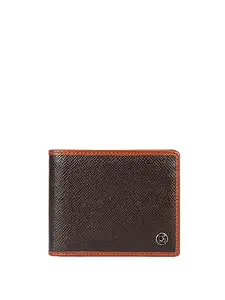 Da Milano Genuine Leather Brown Bifold Mens Wallet with Multicard Slot (10176A)