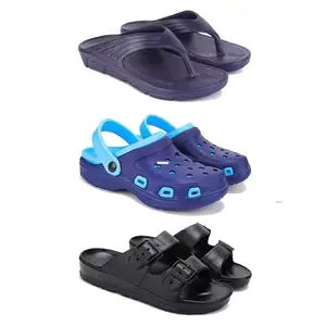 DRACKFOOT Men's Sandals | Lightweight Wear| Stylish & Easy to Wear For Men'S GR-SAN-(3-COMBO)-3153-3019-3115-8