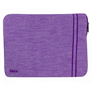 Saco Laptop Notebook Washable Zipper Sleeve Bag with Accessories Pocket for Apple MacBook Air 13 inch [2020 2019 2018 Release] M1 A2337 A2179 A1932 (Purple)