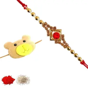 Rakhiya.com Designer Rakhi set of two, Multicolour rakhi, combo of two (set of 2), With Roli Chawal Packet 0098