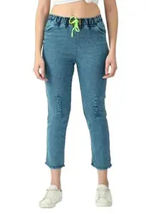 Jogger Fit Women Blue Jeans 15-DO-NMOTI-DBUE 32