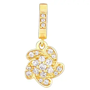 GIVA 925 Silver Golden Floral Charm- Without Chain, Fits in Bracelet, Pendant and Necklace,Adjustable|Gift for Women and Girl|With Certificate of Authenticity and 925 Stamp|6 Months Warranty*
