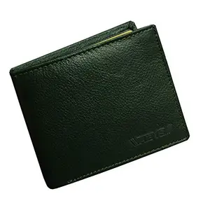 ABYS Bi-Fold Leather Wallet for Men (Green-6604GR)