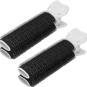 APOEM Volumizing Hair Clips, Rollers For Hair Hair Root Clips For Volume 2pcs Portable Hair Root Curling Clips For Volume, Curls & Root Lift on All Hair Types (Black, 2 Count (Pack of 1))