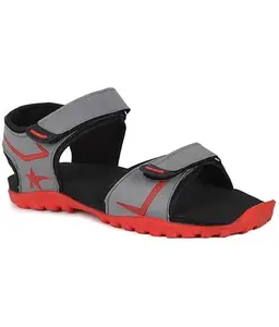 UrbanMark Men Comfortable Athletic Outdoor Floater Sandals-Gray_8905723044817