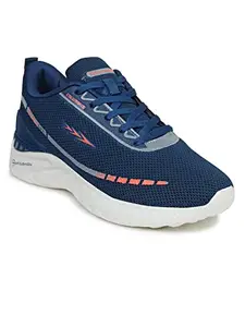 Columbus Deck Sports Shoes for Men's & Boy - Lightweight, Comfort Grip, Running, Walking, Gym -T.Blue/Orange