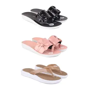Women's Comfortable Sandal,Casual Lightweight Sandal for Everyday Wear | PCR-(3-COMBO)-1989-1988-1860-8-EURO-39