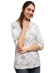 Printed Short Kurta for Women,Short Kurta for Women 3. Grey
