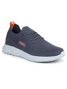 Columbus CLB-22 Sports Shoes for Men's & Boy - Running, Walking, Gym, Trainning, Lightweight, Comfort Grip (D.Grey/Orange, Numeric_7)