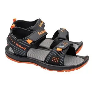 WALKAROO WC4339 Mens Casual Wear and Regular use Sandals - Black Orange