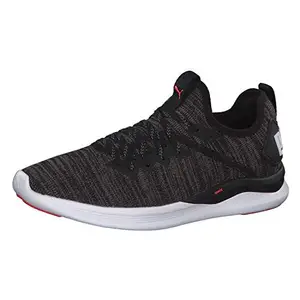 Puma Womens Ignite Flash Evoknit WN's Black White-Pink Alert Running Shoe - 6 UK (19051120)