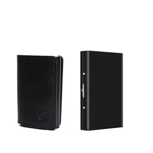 Stealodeal RFID Protector Metal and PU Unisex Cash and Card Holders, Pack of 2, Black (52BLK)