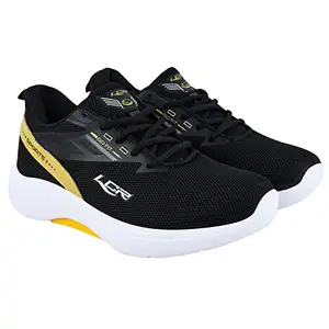 Lancer THUNDER-31BLK-YLW Men's Black/Yelow Sports & Outdoor Running Shoes